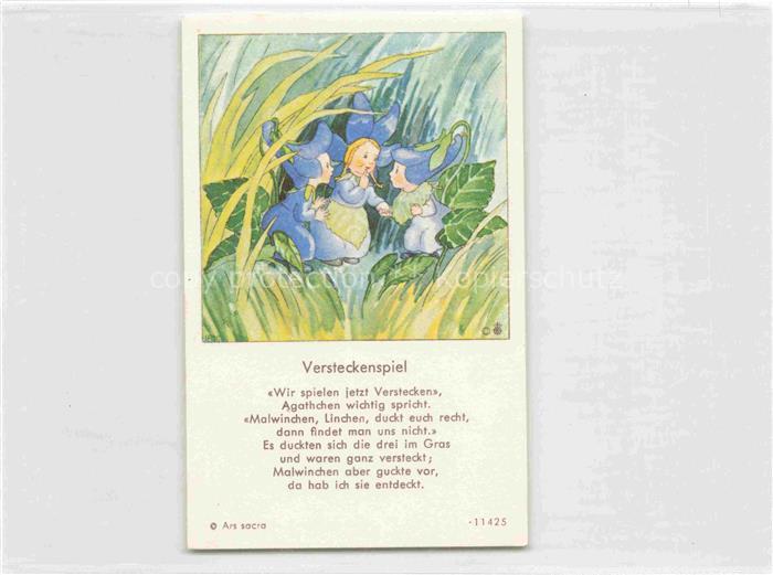 IBM BOHATTA-MORPURGO Ida (1900-1992) Kuenstlerkarte Nr. 11425 Versteckspiel