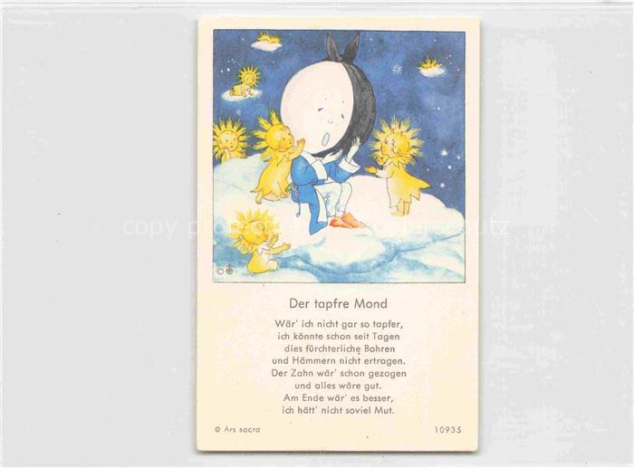 IBM BOHATTA-MORPURGO Ida (1900-1992) Kuenstlerkarte Nr. 10935 Der tapfer Mond