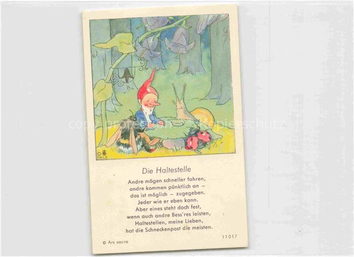 IBM BOHATTA-MORPURGO Ida (1900-1992) Kuenstlerkarte Nr. 11017 Die Haltestelle Zw