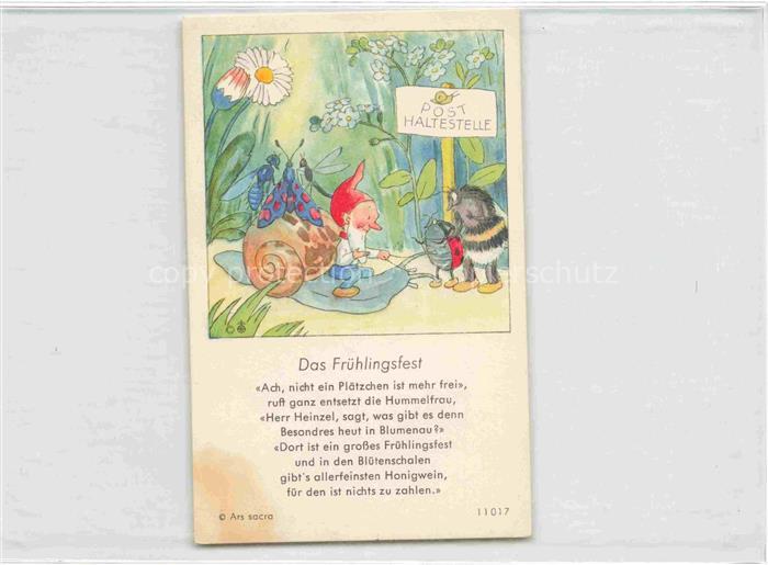 IBM BOHATTA-MORPURGO Ida (1900-1992) Kuenstlerkarte Nr. 11017 Das Fruehlingsfest