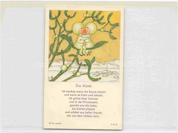 IBM BOHATTA-MORPURGO Ida (1900-1992) Kuenstlerkarte Nr. 9418 Die Mistel