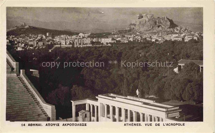Athenes ATHEN Greece Vue de l'Acropole Stadtpanorama mit Akropolis