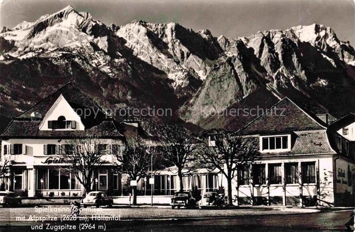 GARMISCH-PARTENKIRCHEN Bayern Spielkasino mit Blick gegen Alpspitze Hoellental u