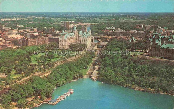 Ottawa Canada Bird's eye view Rideau Canal