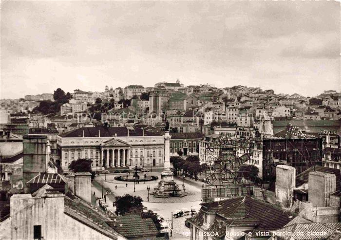 LISBOA Lisbon Lissabon Lisbonne PT Rossio and partial view of the city