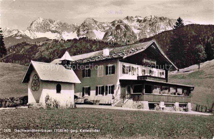 GARMISCH-PARTENKIRCHEN Bayern Gschwandtnerbauer mit Karwendel