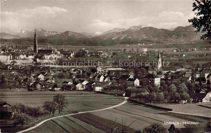 SIMBACH Inn Bayern mit Braunau Panorama