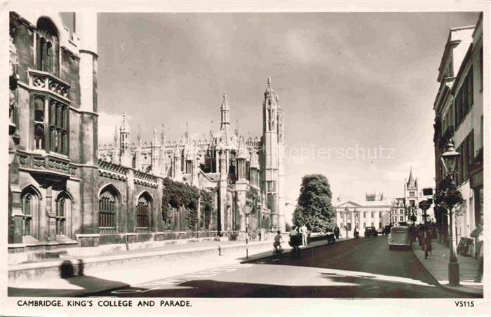 Cambridge  Cambridgeshire UK Kings College and Parade