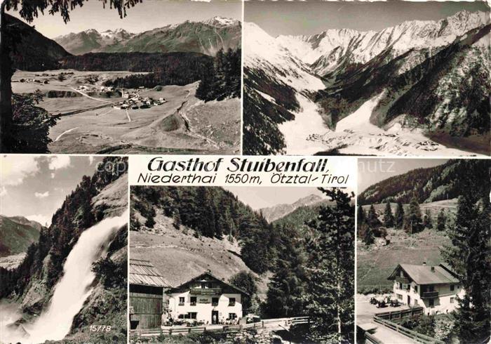 Niederthai Umhausen oetztal Tirol AT Panorama Wasserfall Gasthof Stuibenfall