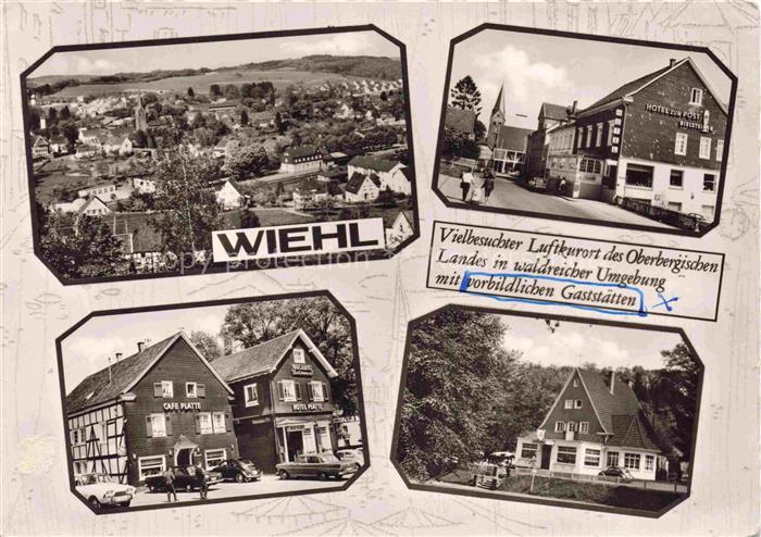 WIEHL Oberbergischer Kreis NRW Panorama Cafe Platte Hotel Platte Hotel Post
