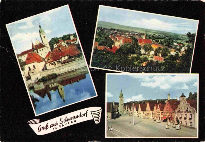 Schwandorf Bayern Kirche Panorama Marktplatz