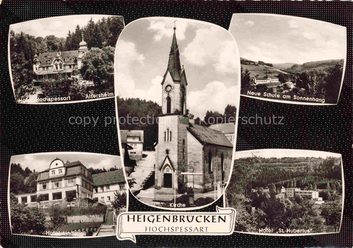 Heigenbruecken Aschaffenburg Bayern Hotel Hochspessart Hotel Lindenu Kirche Neue