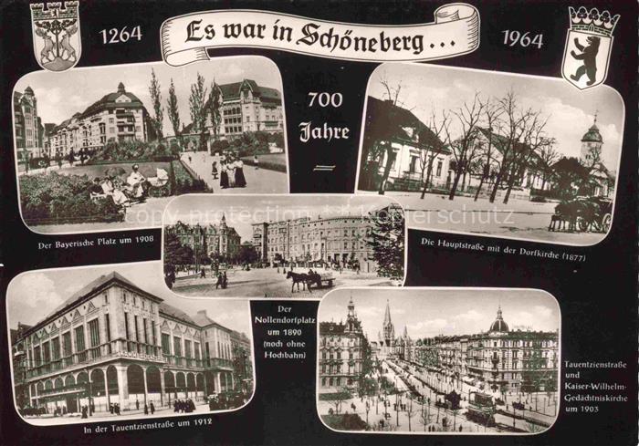 Schoeneberg  Berlin Bayerischer Platz Hauptstrasse mit Dorfkirche Tauentzienstra