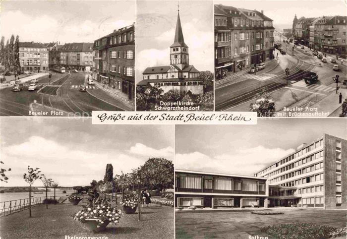 Beuel BONN Rhein Beueler Platz Doppelkirche Schwarzrheindorf Brueckenauffahrt Rh