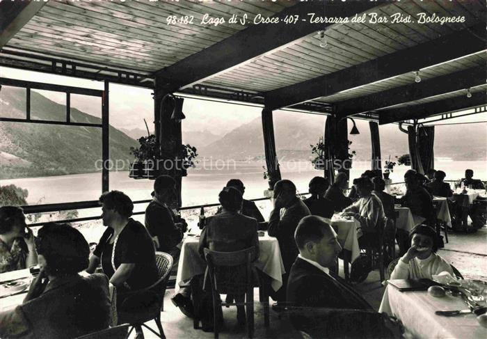 Lago di Santa Croce Belluno Veneto IT Terrazza del Bar Ristorante Al Bolognese