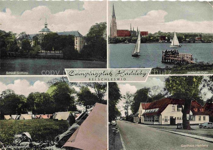 Schleswig Schlei Erfde Schleswig-Holstein Schloss Gottorp Schlei mit Dom Camping