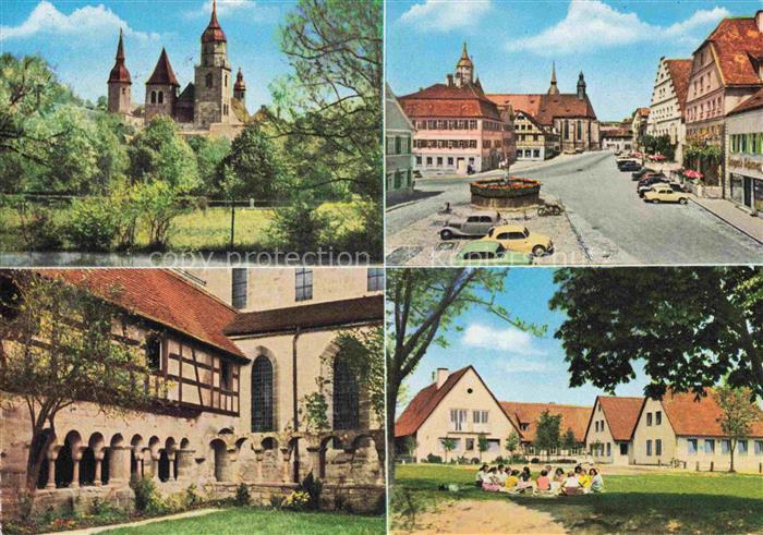 Feuchtwangen Tuerme Motiv Marktplatz Kreuzgang Jugendherberge