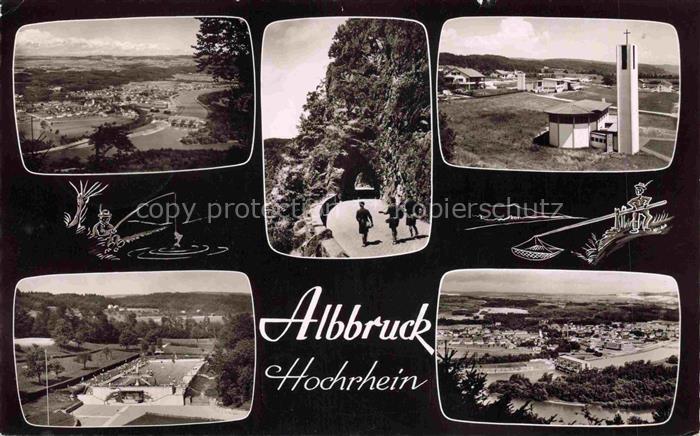 Albbruck Panorama Bergstrasse Kirche Schwimmbad