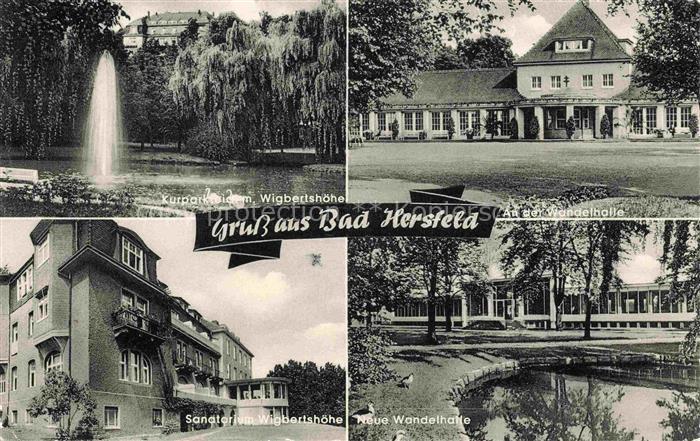 BAD HERSFELD Kurpark Wigbertshoehe Wandelhalle Sanatorium Neue Wandelhalle