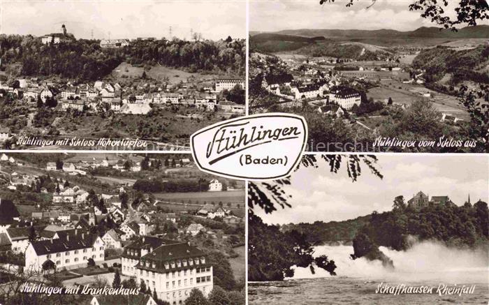 Stuehlingen mit Schloss Hohenlupfen Blick vom Schloss Krankenhaus Schaffhausen R