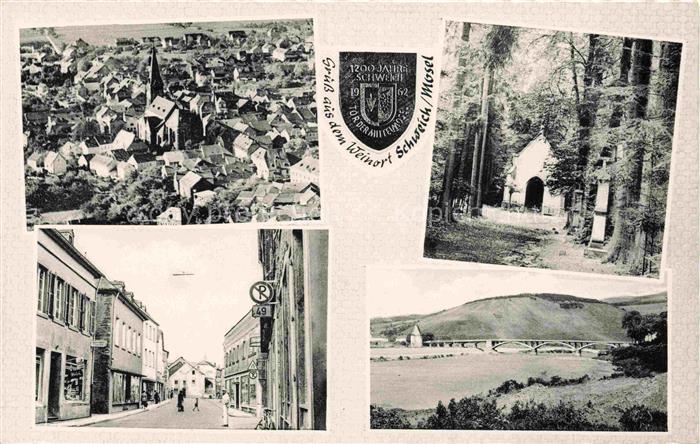 Schweich Mosel Rheinland-Pfalz Fliegeraufnahme Strassenpartie Kapelle Panorama