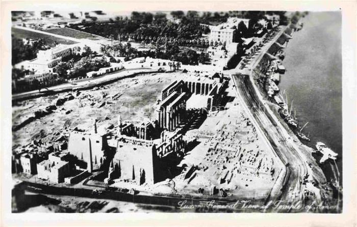 LUXOR Louqsor Louksor Egypt The Luxor Temple Air view
