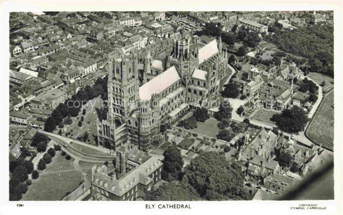 Ely Cambridgeshire UK Cathedral Air view