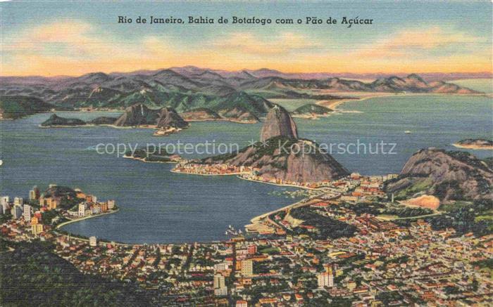 RIO DE JANEIRO Brazil Bahia de Botafogo com o Pao de Acucar