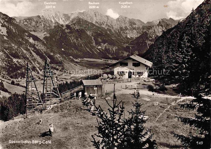 HINDELANG Oberallgaeu Bayern Berg Cafe an der Sesselbahn Bergstation am Imberger