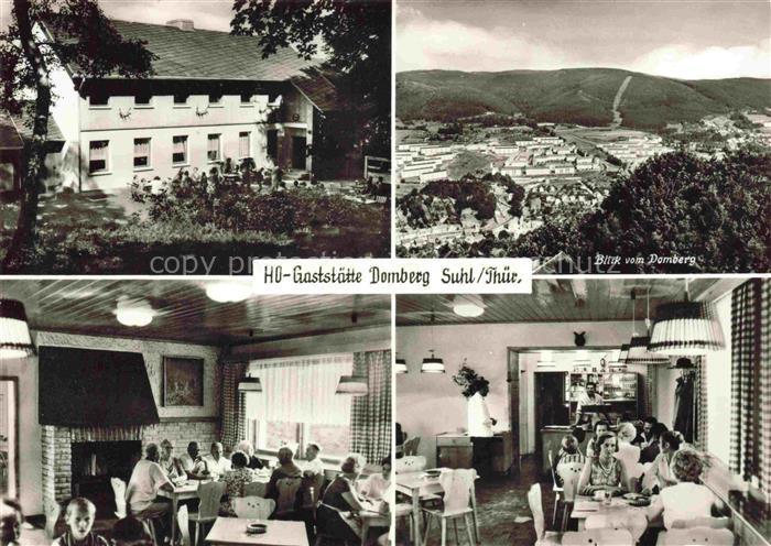 SUHL Thueringen HO Gaststaette Domberg Gastraeume Blick vom Domberg