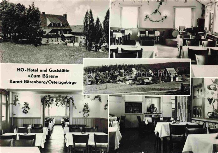 Baerenburg Sachsen HO Hotel und Gaststaette Zum Baeren Gastraeume Panorama