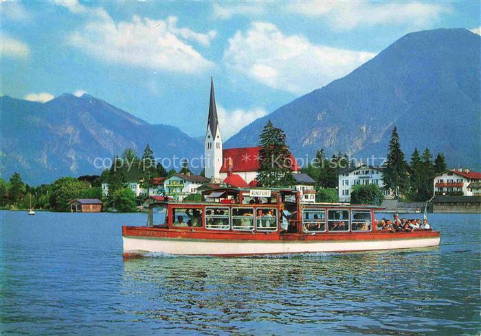Rottach-Egern Tegernsee Bayern Fahrgastschiff 0mit Wallberg