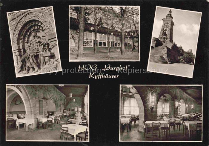 Kyffhaeuser HOG Burghof Gastraeume Monument Skulptur