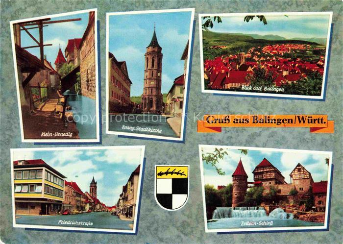 Balingen Klein Venedig Ev Stadtkirche Panorama Friedrichstrasse Zollern Schloss