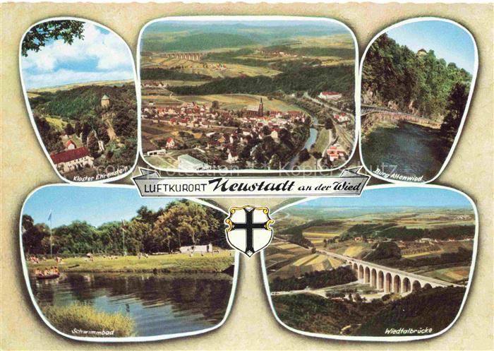 Neustadt Wied Rheinland-Pfalz Kloster Ehrenstein Fliegeraufnahme Burg Altenwied