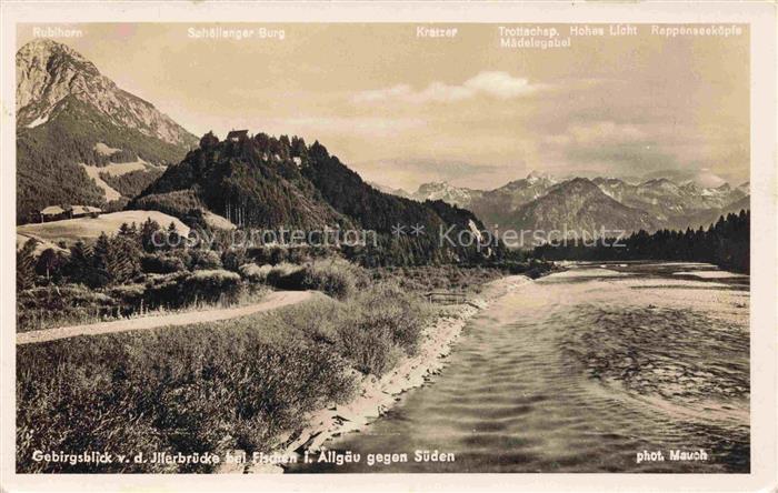 Fischen Allgaeu Bayern Gebirgsblick