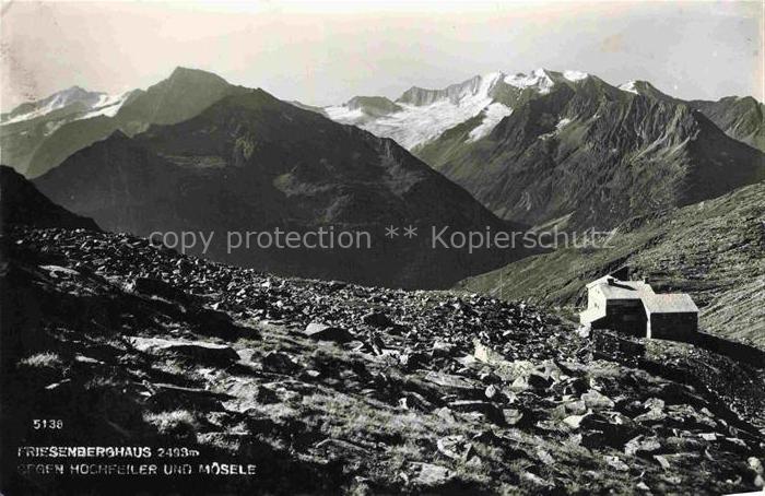 Friesenberghaus 2498m Zillertal Tirol AT Hochfeiler Mosele