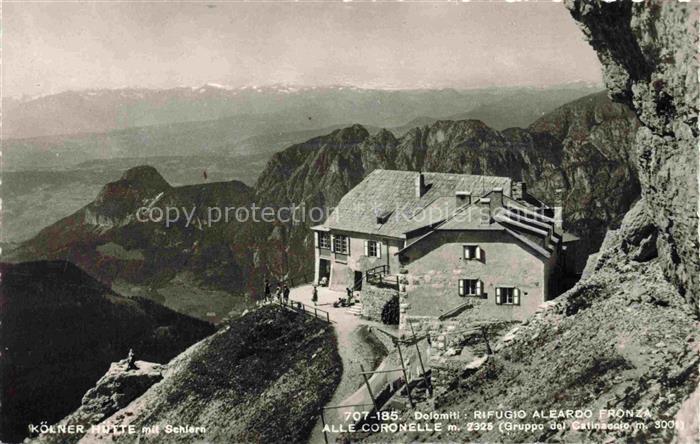Koelnerhuette 2325m Rifugio Coronelle Dolomiti IT Dolomiti