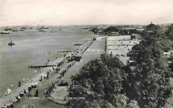 Gravesend Kent UK Promenade and River