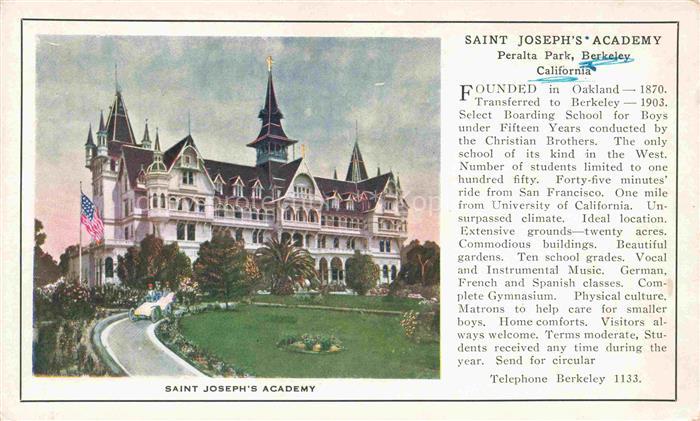 Berkeley California USA Saint Josephs Academy Peralta Park