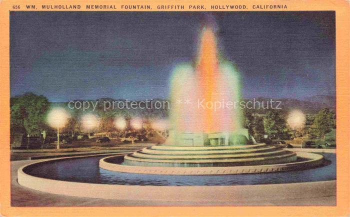 HOLLYWOOD  Los Angeles California USA WM Mulholland Memorial Fountain Griffith P