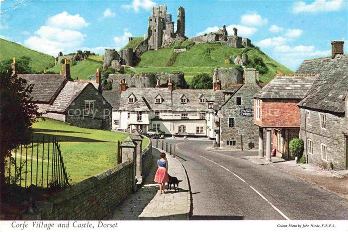 Dorset Devon Exeter UK Corfe Village and Castle