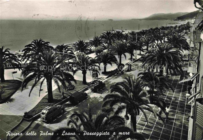Loano Liguria IT Palmenriviera Allee am Mee