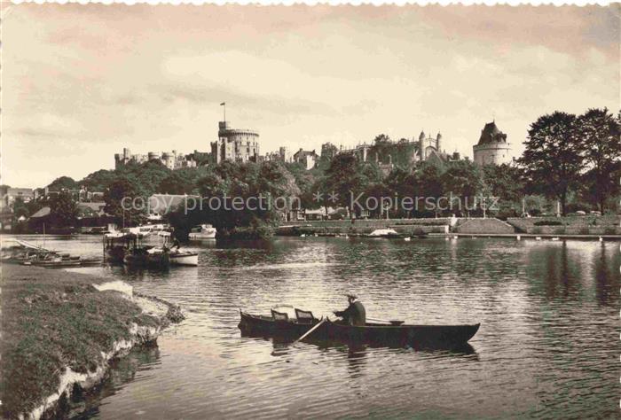 Windsor  Castle London UK From The River Thames