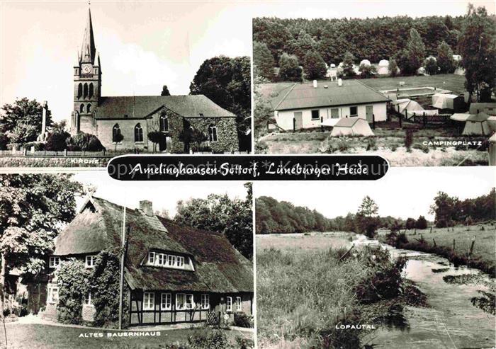 Amelinghausen Lueneburger Heide Alte Bauernhaus Lopautal Campingplatz Kirche
