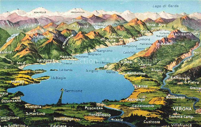 Lago di Garda IT Panoramakarte