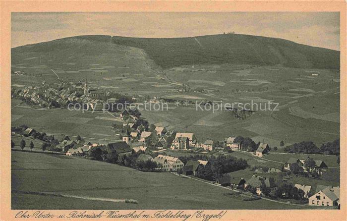 Boehmisch Wiesenthal Loucna Pod Klinovcem CZ mit Fichtelberg
