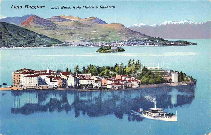 Isola-Bella Lago Maggiore Verbano-Cusio-Ossola PiemonteIT mit Isola Madre und Pa