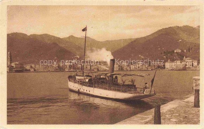 RAPALLO Liguria IT Panorama Dampfschiff