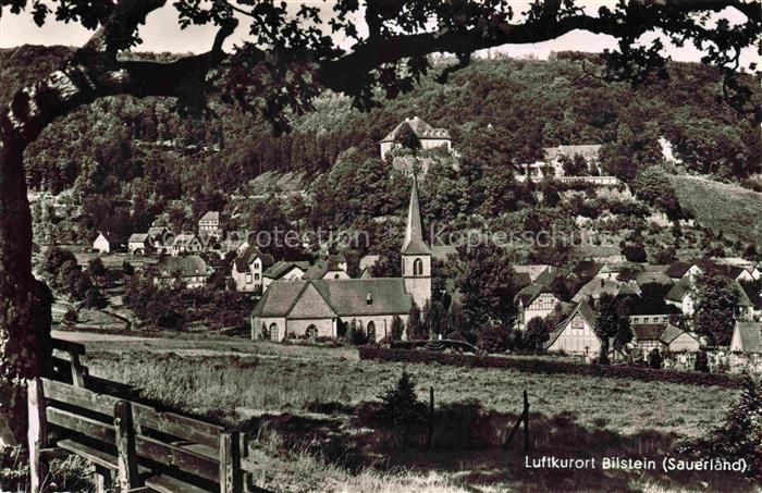 Bilstein Sauerland Lennestadt OLPE NRW Ortsansicht mit Kirche